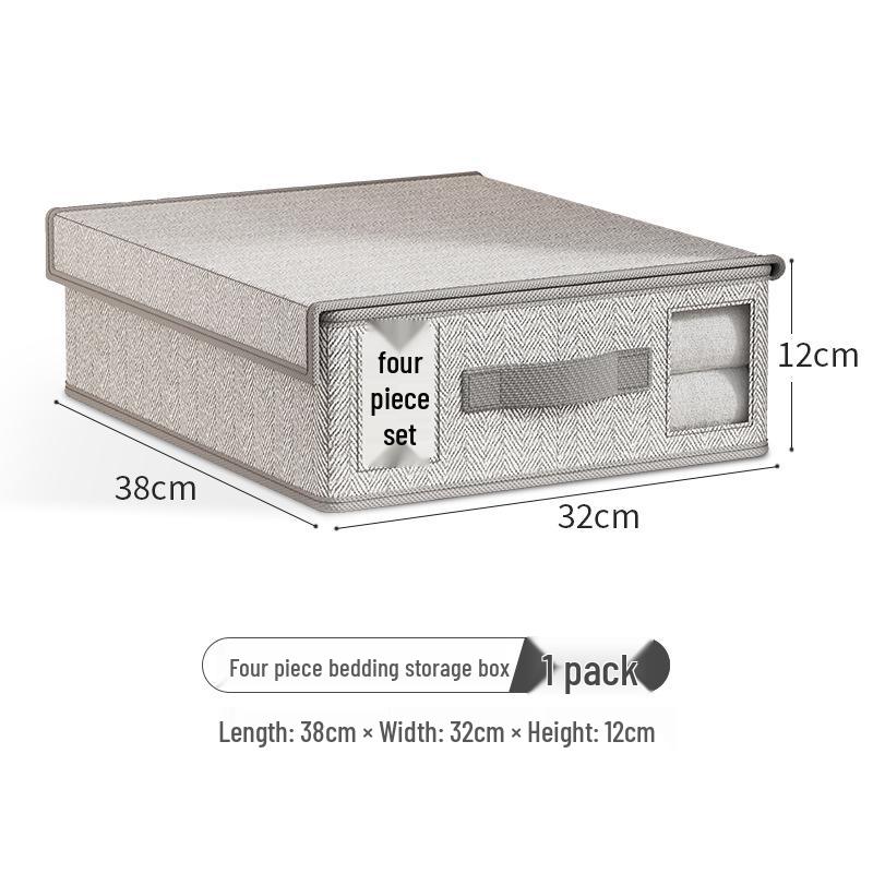 Upgraded Oxford Cloth Bed Sheet Set with Foldable Storage Box