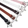 PU Leather Star Belt Adjustable Women Waist Belt Punk Five-point Star Waistband Women
