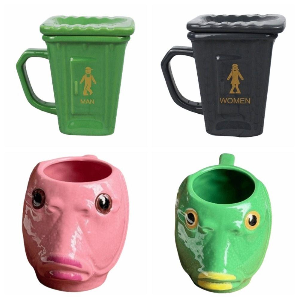 Large Capacity Toilet Shape Cup Funny Water Cup Personality Office Coffee Mug Prank Gift