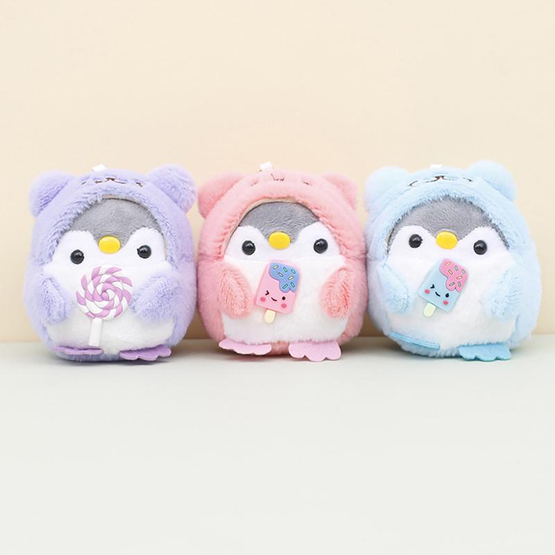 9Cm Small Penguin Plush Keychains Cute Plushie Doll Anime Kawaii Toys For Children Pendant Key Chain Woman Girl Birthday Gift
