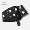 Automatic Bear Umbrella Vinyl Sunscreen Parasol Three Fold Sun Umbrella Weather and Rain Folding Umbrella
