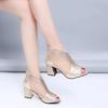 Новая женская обувь Модные женские туфли на высоком каблуке Летние туфли на высоком каблуке С круглым носком С открытым носком Женские сандалии