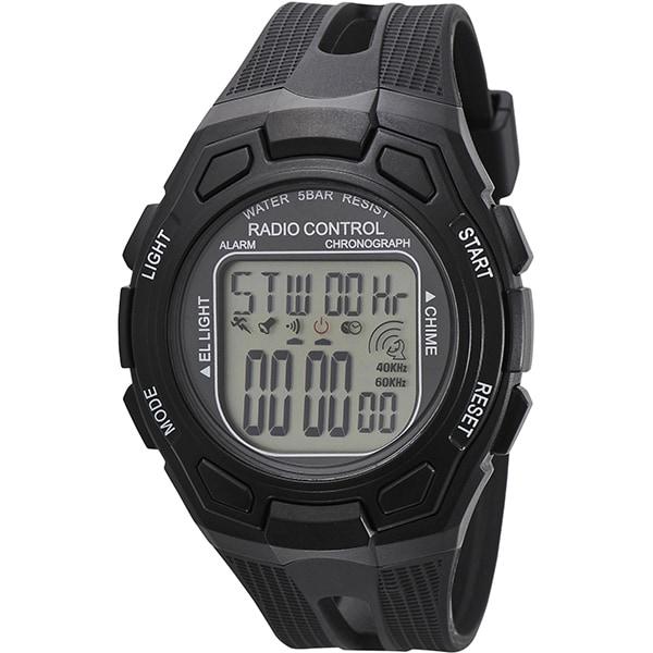 Terva Digital Radio-controlled Watch Black TE-D382-BK