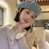 Retro Denim Berets Hat For Women Girls JK Korean Solid Color Newsboy Beret Cap Outdoor Sunshade Octagonal Painter Artist Hats