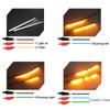 New Smoked Black 30cm Motorcycle Car Taillight Light Guide Two-color Yellow Flow