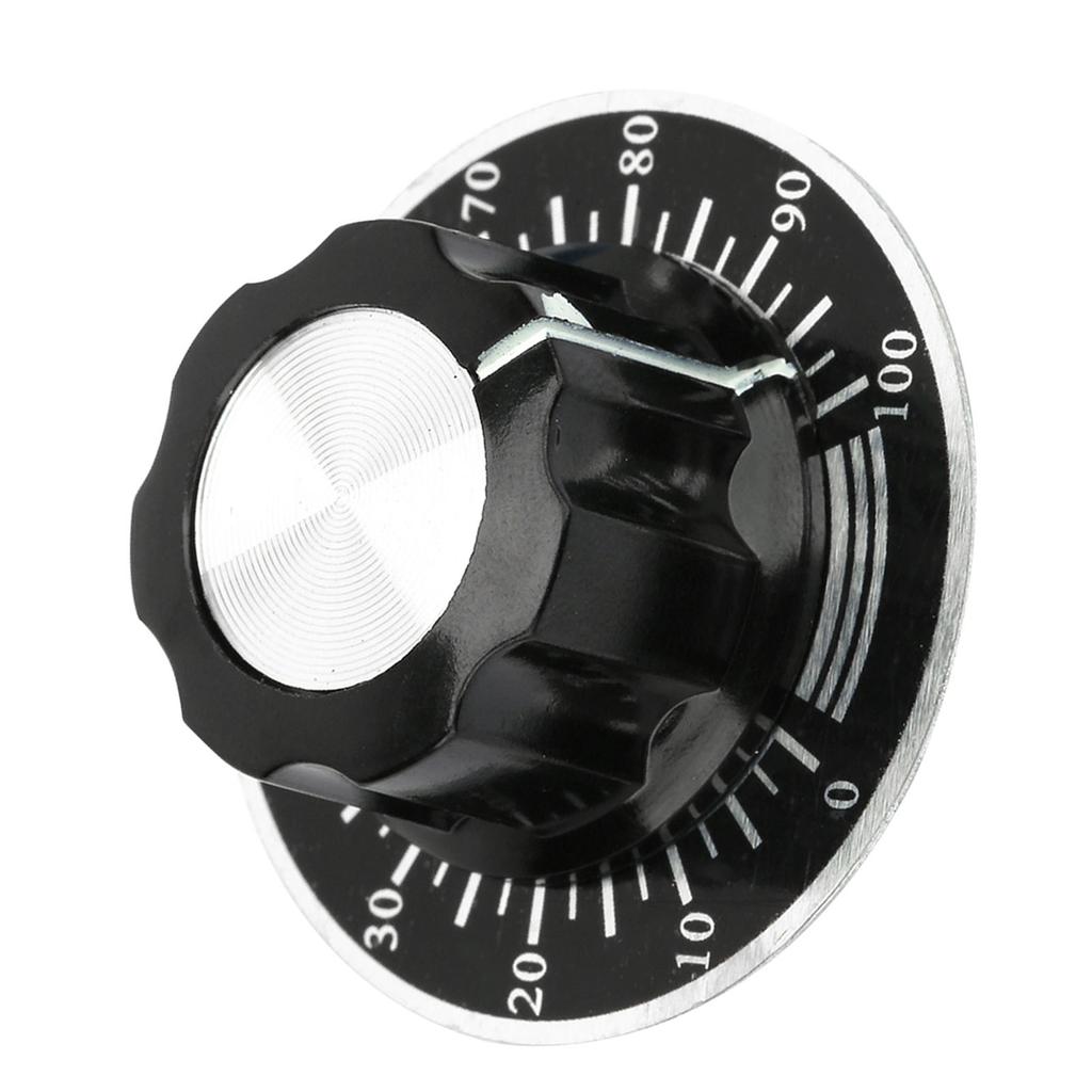 Потенциометр MF A03 с накатанной головкой, регулятор громкости, цифровой циферблат, шкала, пластина