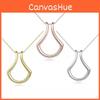 Elegant Minimalist U-shaped Necklace For Women With Geometric Design In Gold And Silver