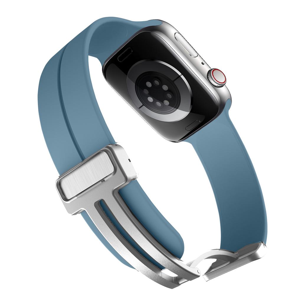 Strap For Apple watch bands 44mm 45mm 40mm 41mm 46mm 49mm Magnetic Silicone correa Bracelet iWatch Series 11 10 8 se 9 ultra 2 3