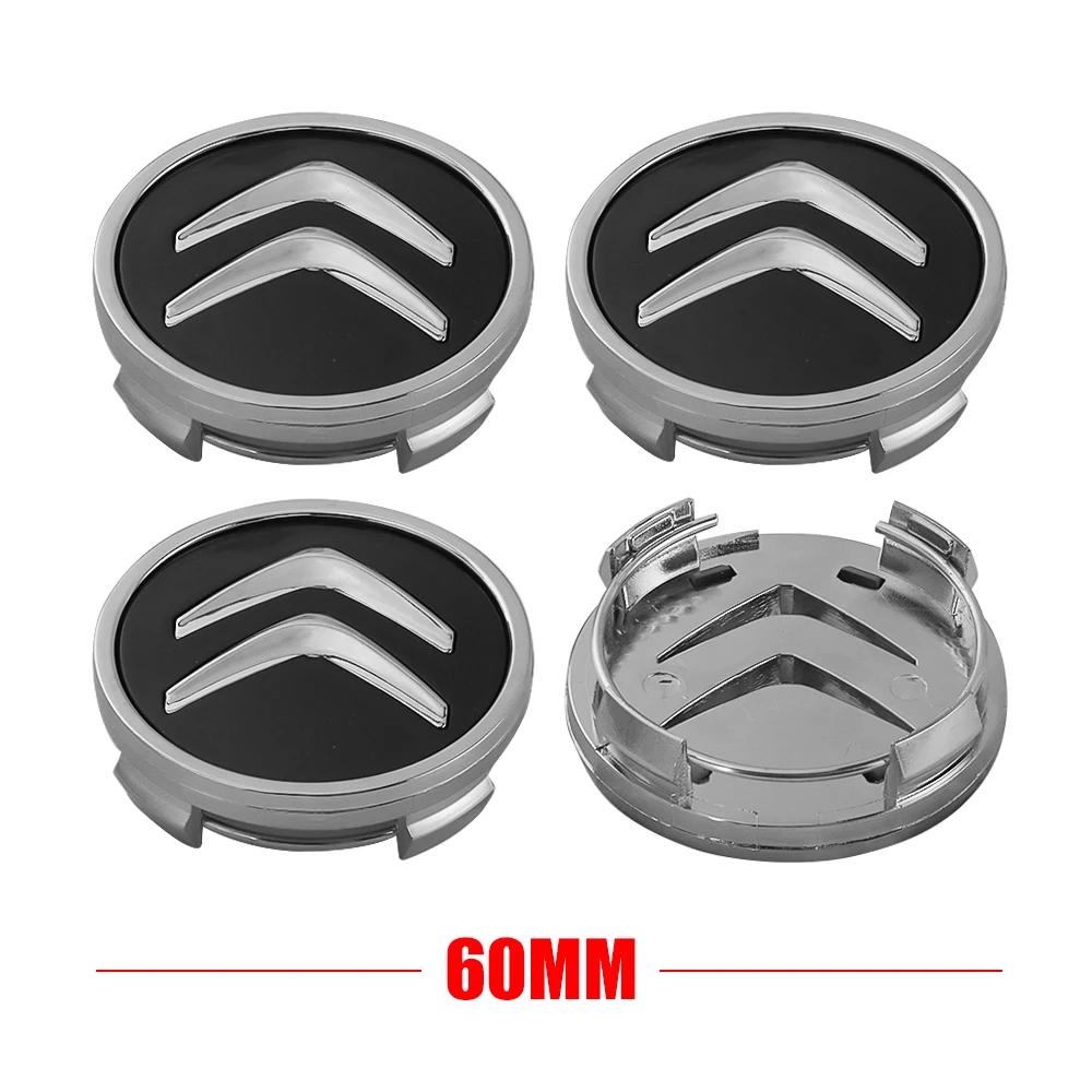 4Pcs 60mm Car Wheel Hub Center Cover Cap For Citroen C1 C2 C3 C4 Cactus Grand Picasso C4L C5 VTS C-ELYSEE Berlingo C3 Aircross ait256