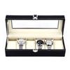 Watch Organizer 6 Slot Dustproof Moistureproof Transparent Window Watch Display Case for Household