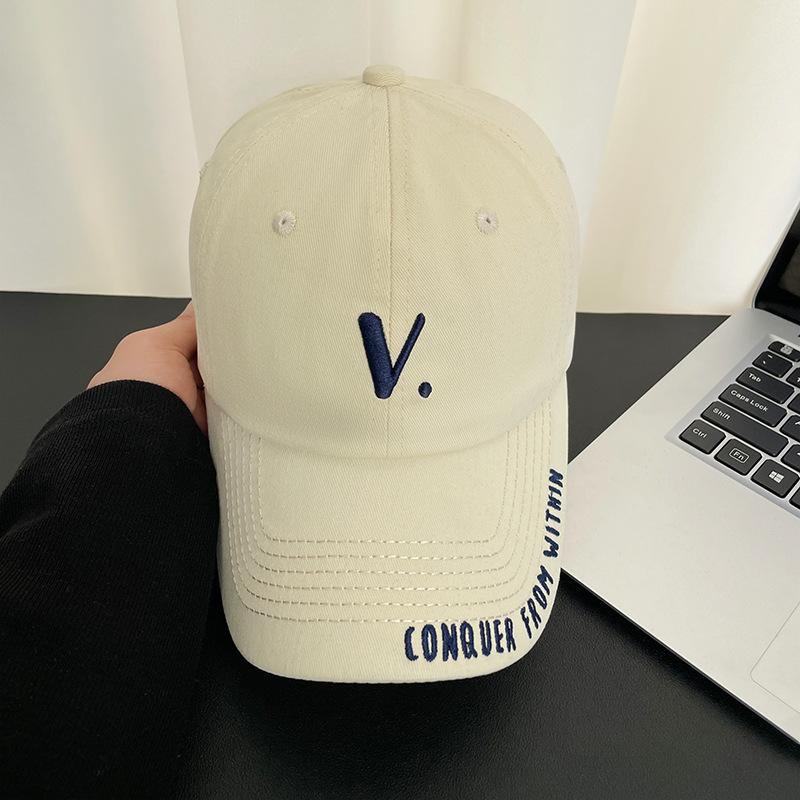 Letter Embroidered Baseball Cap Children's Summer Outdoor Wide Brim Versatile Sun Hat Showing Face Small Sun Protection Peaked Cap Men
