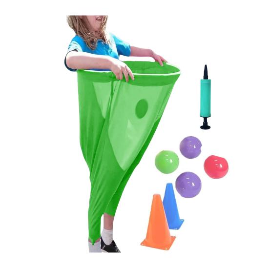 Игры во дворе с трусами бабушки Наборы гигантских уличных игр с 4 прыгучими мячами 2 конусами-маркерами Многосценовые уличные игрушки для семейных встреч, тимбилдинга