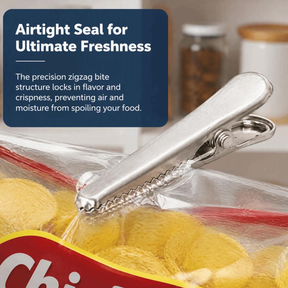 10 PCS Silver Bag Sealing Clip Food Storage Bag Clip Snacks Storage Bread Storage