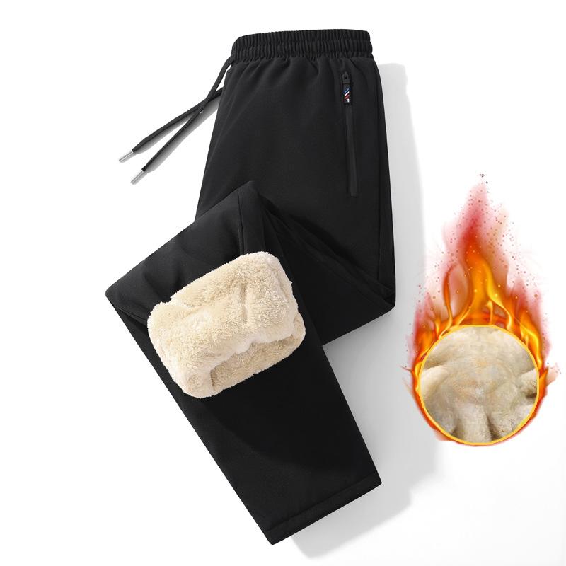 Winter Men Velvet Pants Men's Warm Lamb Wool Thickened Casual Men's Pants Jogger Casual Cold-proof Windproof Sportswear Pants M-6XL