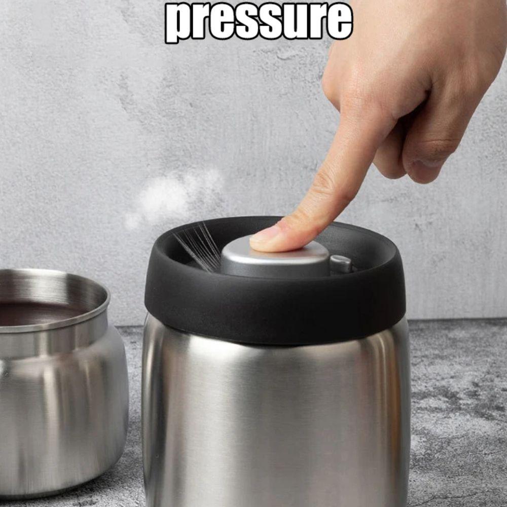 304 Stainless Steel Coffee Beans Vacuum Sealed Jug Moisture-proof Cereal Storage Tank Cookies