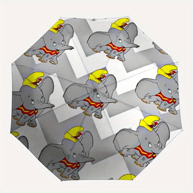 1pc Dumbo Elephant Automatic Open/close, All-Season Portable Folding Umbrella for Women & Men, Travel, Everyday, Durable Frame yy250805001