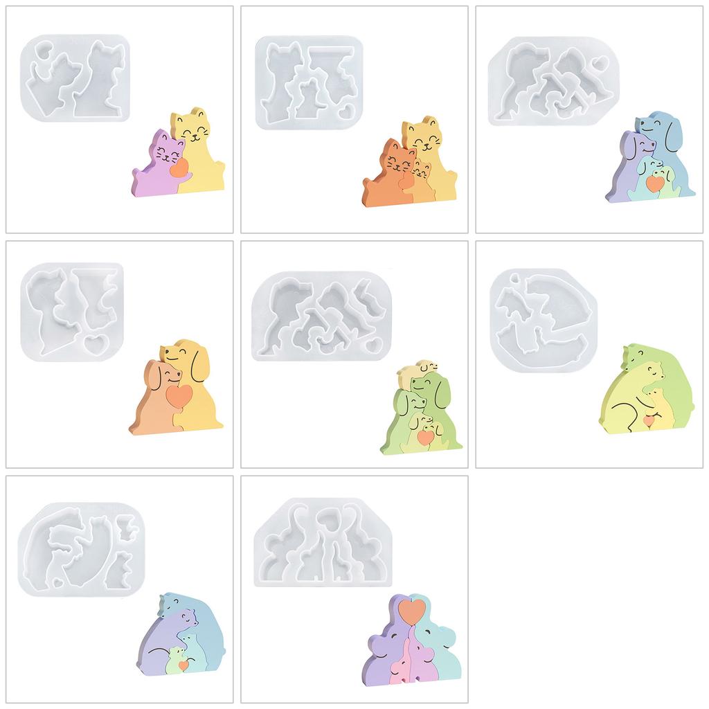 Силиконовая форма для свечи в виде животного, держащего сердце любви, рассеивающая каменная форма для поделок, гипсовая форма для поделок ручной работы