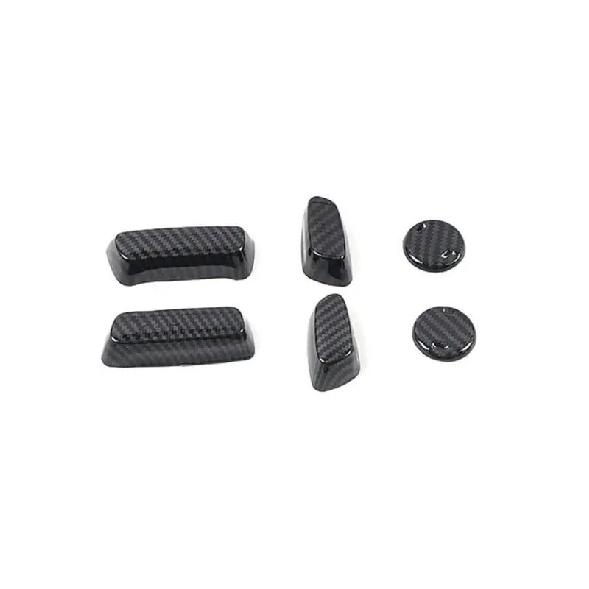 For Toyota Tundra 2014- ABS Carbon Fiber Power Seat Control Button Cover 6pc