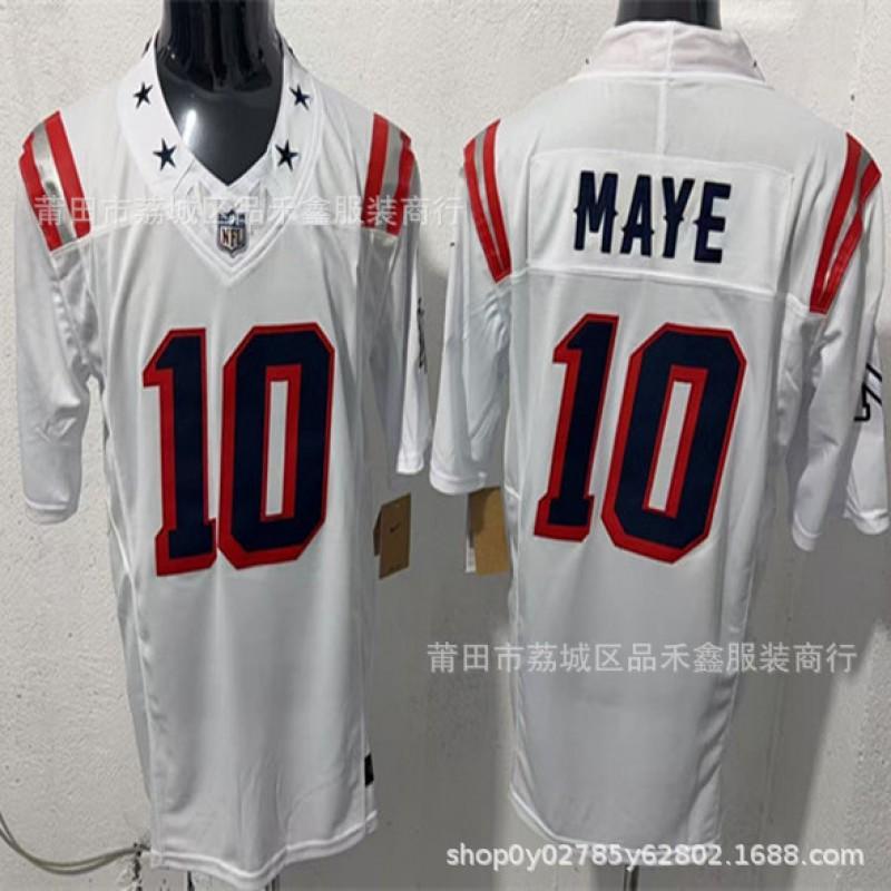 NFL Football Jersey New England Patriots Custom Embroidered Number 8 10 12 0 Cotton Mesh Sport Wear Unisex