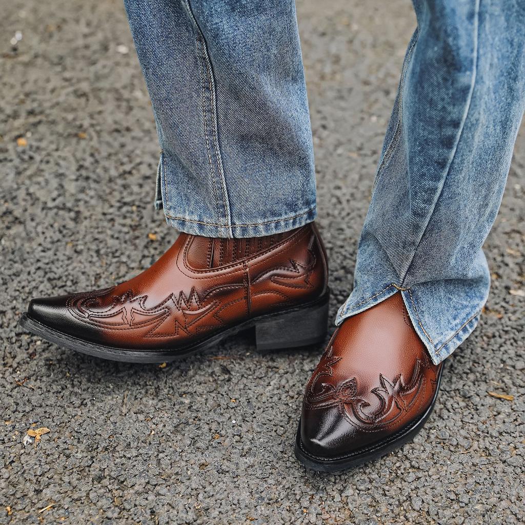 Orrick new hand-polished Martin shoes, western cowboy boots, gender-neutral leather boots, zipper bag
