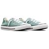 Converse Chuck Taylor All Star удобные, прочные, легкие, низкие парусиновые кеды для женщин в зеленом и белом цвете