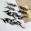 Black/Red Flame Reflective Moto Stickers Decor Motorcycle Body Helmets Decal Accessories for MT07 Z900 Voge 900 DSX Aprilia KTM