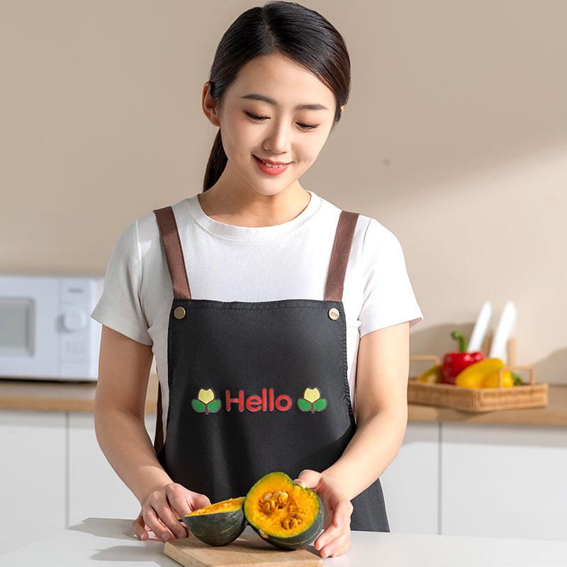 Waterproof Oil Proof Convenient Pocket Chef Cooking Apron Kitchen Apron Men Women Barista Manicurist Work Aprons Waiter UniformW