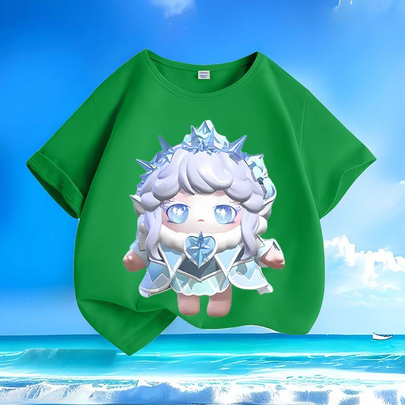 Детская футболка с принтом 'Яйцо' для вечеринки, Летняя свободная футболка для мальчиков и девочек