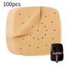 Air 100pcs Square Fryer Paper Disposable Non Stick Bake Steamer Liner Parchment