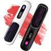 Wireless Hair Straightener Brush, Portable Negative Ion Heat Comb, USB Charging, Quick Heating 3 Temperature Settings, Anti-burn, Suitable for Daily