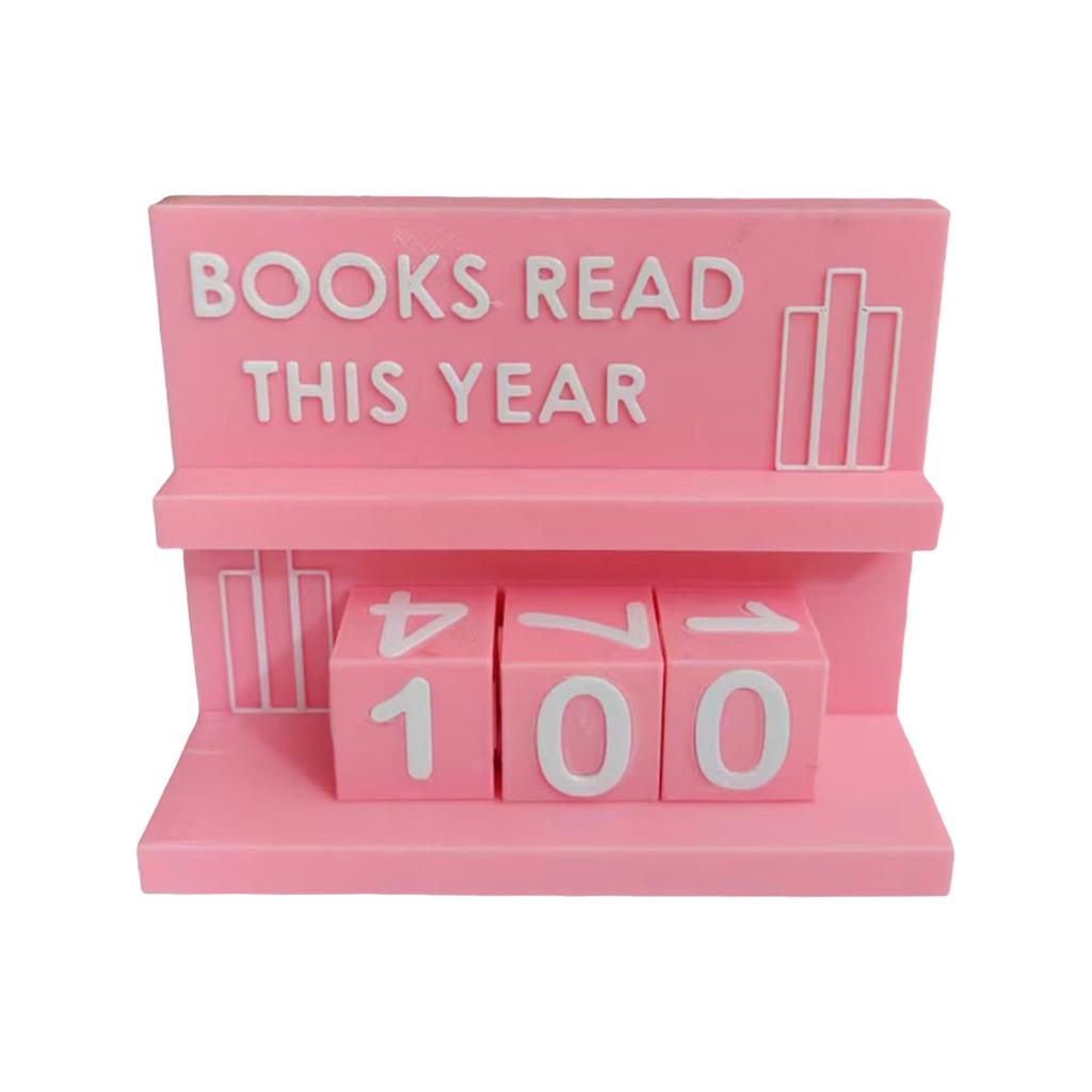 Book Read This Year Counter Book Counter Sign Reading Goal Tracker for Desk Bookshelf Decoration