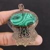 Малахитовый кулон, хромированный диопсидовый кулон, медный кулон, малахитовое украшение ручной работы, очень красивый кулон из драгоценного камня, медное украшение, подарок для нее