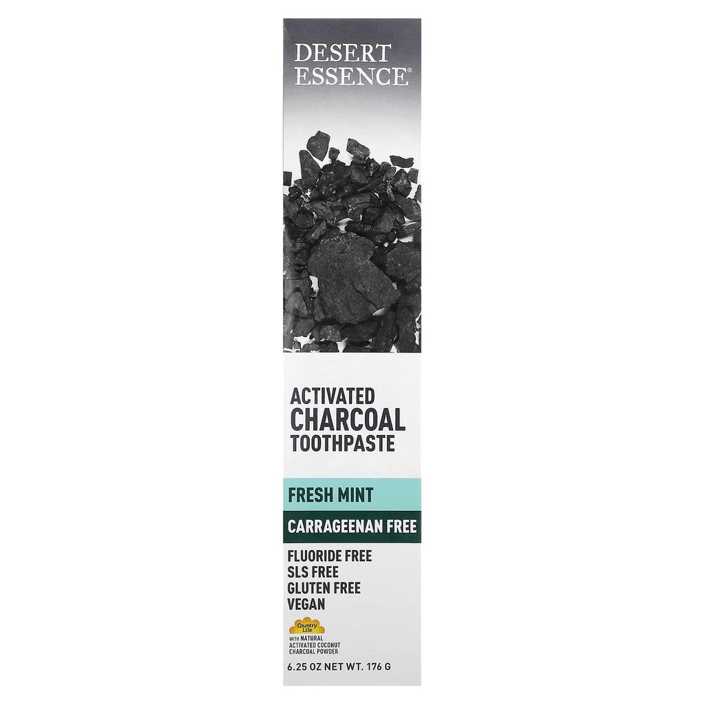 Activated Charcoal Toothpaste, Fresh Mint, 176G(6.25Oz)