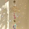 Cosmic Sunshine Catcher - Handmade Crystal Sun/Moon Wind Chime, Garden Gift Decor
