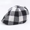 Шляпа Шесть Ткань Сращивание Цвет Клетчатый Берет Летняя Уличная Солнцезащитная Кепка Forward Hat Мужская Кепка