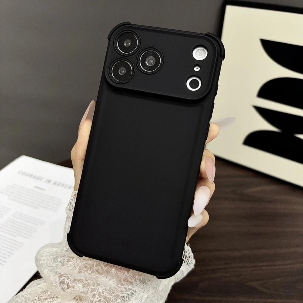 Ударопрочный силиконовый однотонный чехол для телефона для iPhone 17 16 15 14 13 12 11 Pro Max Plus 17 Air 16E 17E Мягкая накладка