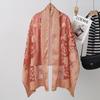 2025 New Women's Chinese-Style Rose Cut-Out Imitation Silk Shawl: Lightweight Summer Sun Protection Scarf