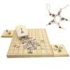 Wooden Shogi Board Set with One Igo Lab Original Includes a Cypress Tabletop Shogi Board and Wooden Maple Pieces with Red Backing One of the Four