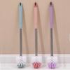 Rubber Toilet Bowl Brush with Holder Round Head Cleaning Brush Closestool Brush  Household