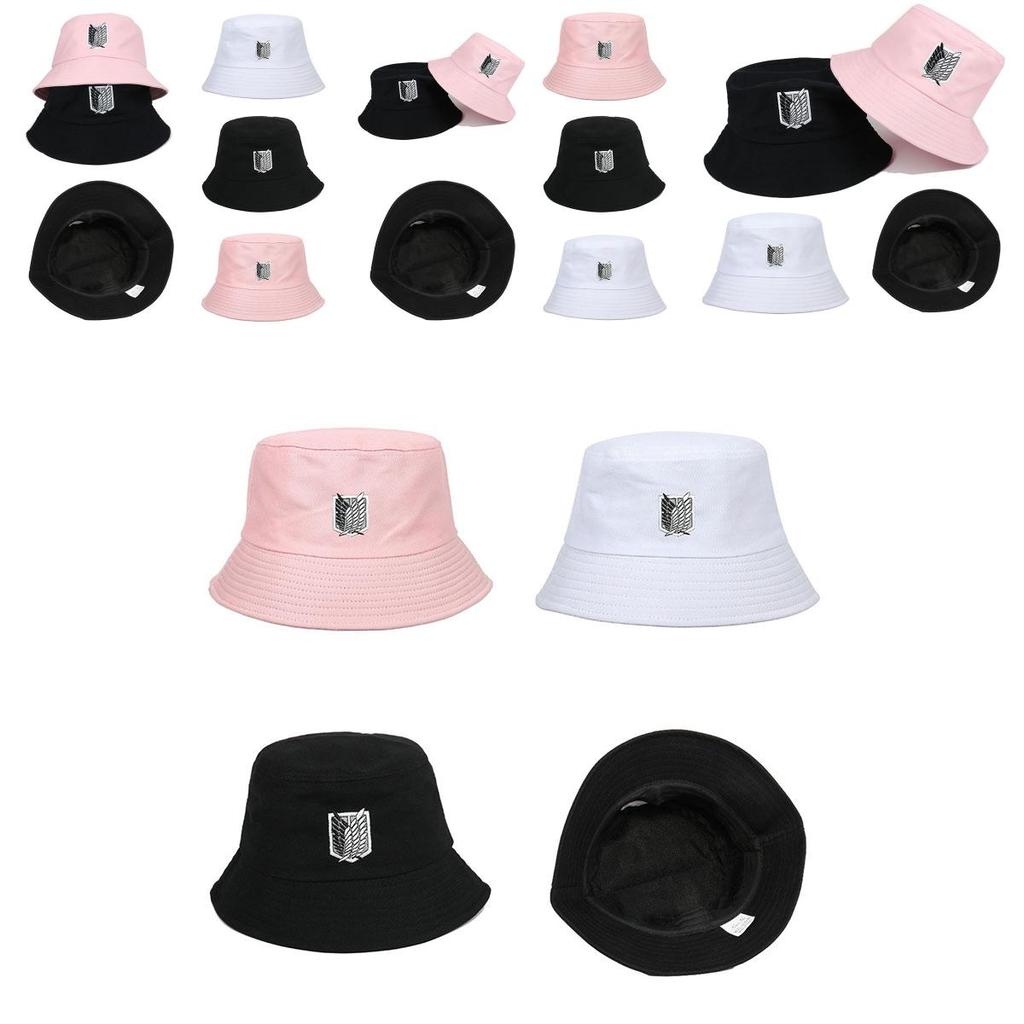 Стильная шляпа-панама с плоским верхом «Атака титанов» для пляжа и активного отдыха, солнцезащитная шляпа-ведро с широкими полями