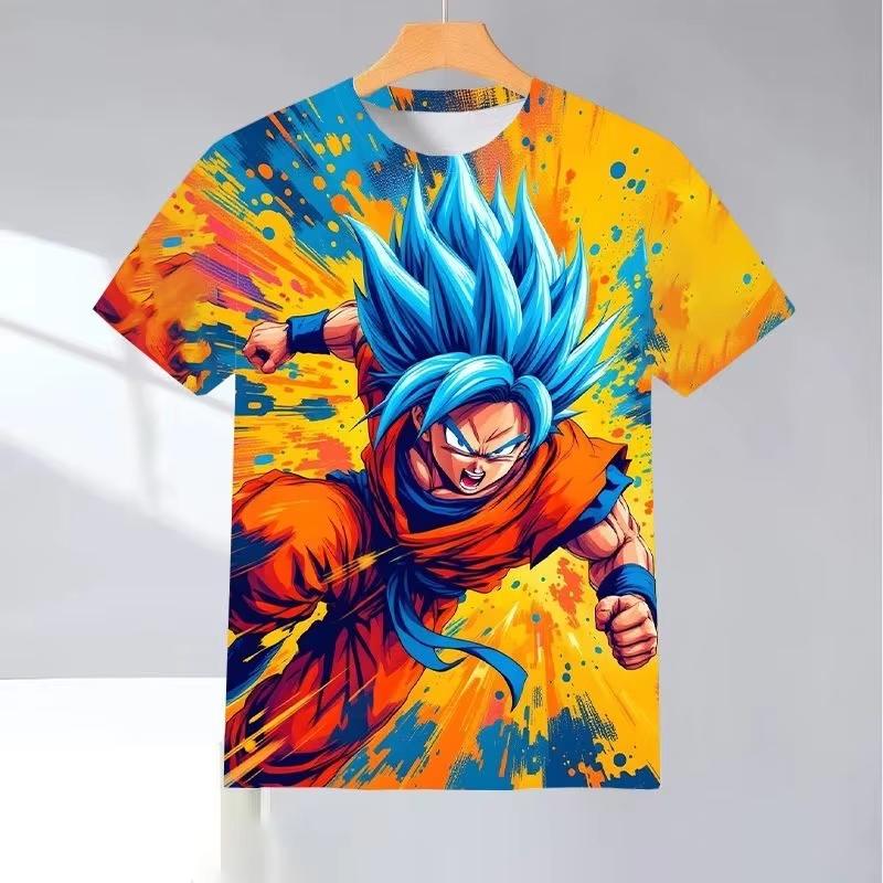 Летняя футболка Dragon Ball 2026 для детей, топ, футболка, аниме-фигурки, Сон Гоку