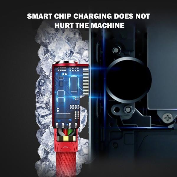 Extra Long L Type Curved Braided USB Cable for IPhone Samsung L Huawei L Fast Charging Cable Micro C Type USB Cable