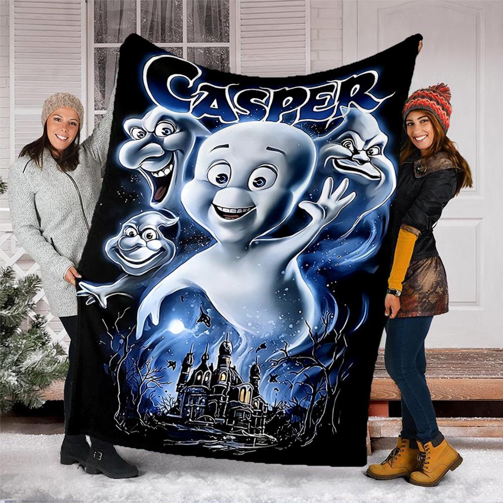 1 шт. Фланелевое одеяло Casper Ghost для улицы, легкое, теплое, уютное, для путешествий, кемпинга, офиса, из мягкой полиэфирной ткани