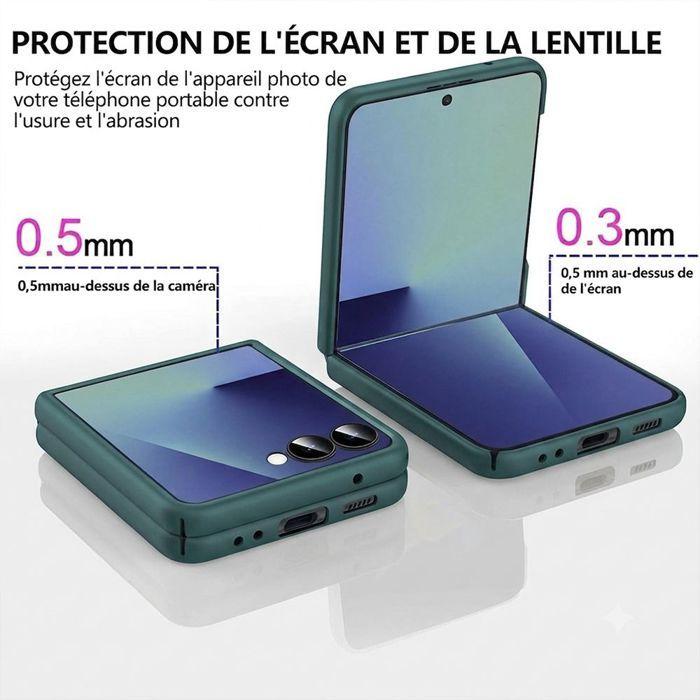 Coque pour Samsung Galaxy Z Flip 8, Protection Rigide Antichoc Anti-Rayures Slim Vert Nuit