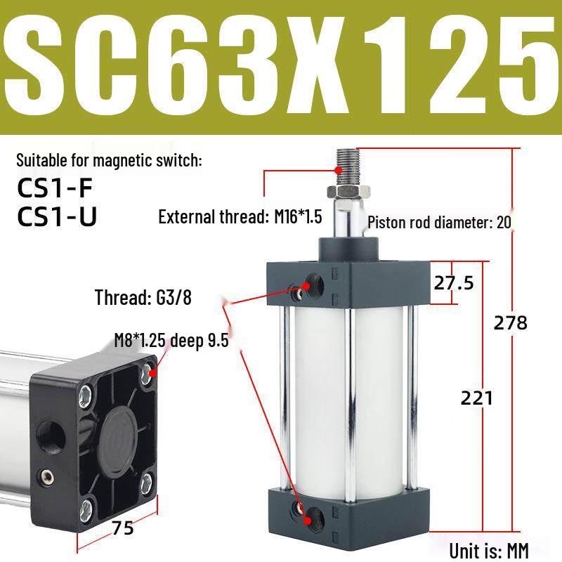 Aokewen SC Series Standard Pneumatic Cylinder