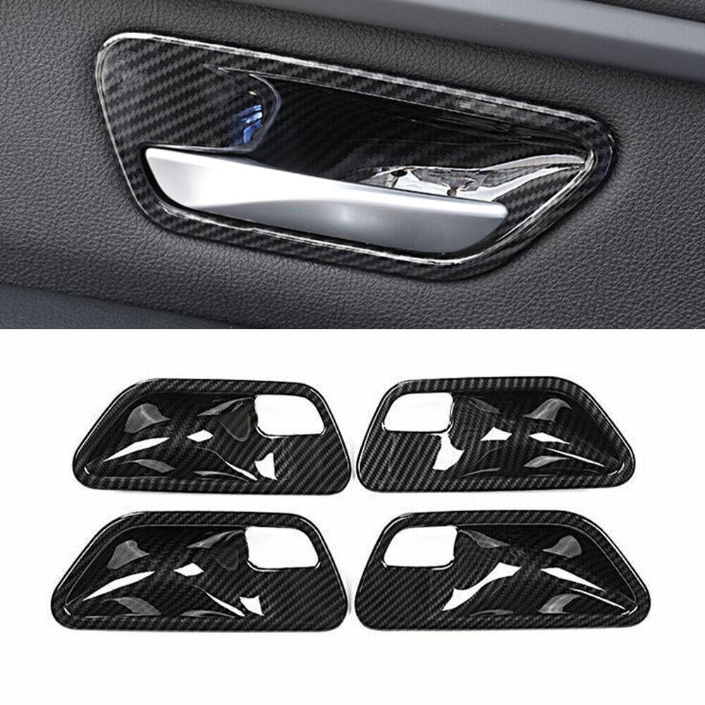 For BMW 3 4 Series GT 2013-2019 Carbon Fiber Inner Door Handle Bowl Decor Trim