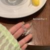 Кольцо с цирконами в корейском стиле в форме бабочки - Регулируемое, Кольцо на указательный палец легкой роскоши для женщин
