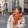 Luxury Unisex Wool & Cashmere Scarf: Thickened Solid Color for Autumn & Winter