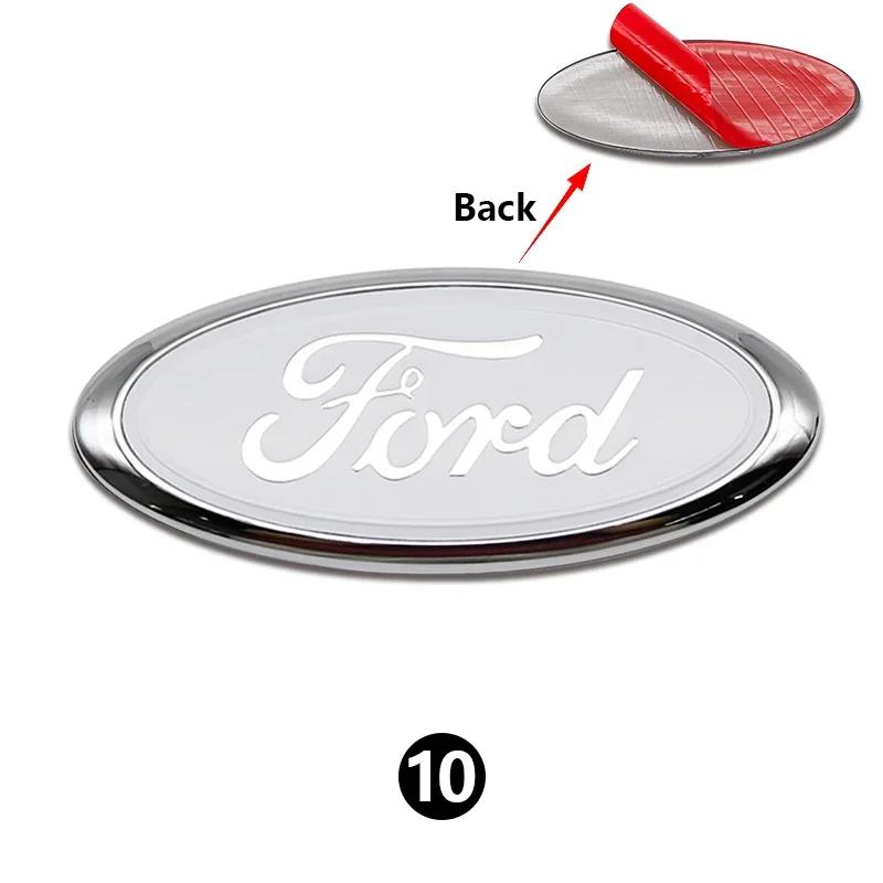 Car Sticker Ford New 2025 Hot 1Pc 17.5cm Car Front Rear Emblem Badge Trunk Hood Decal Sticker For Ford Edge Escape Fiesta Transi