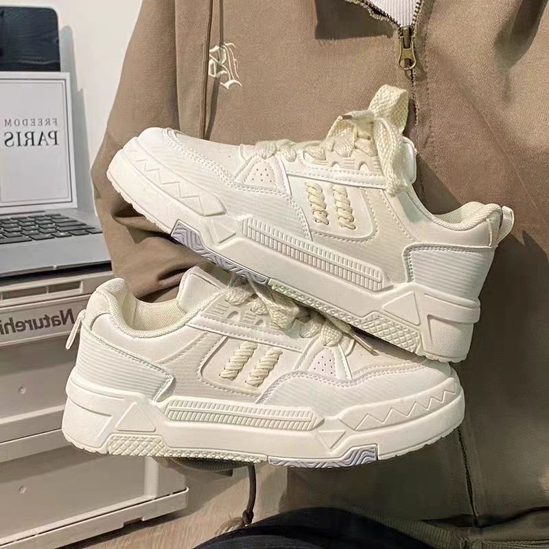 Белые туфли женские туфли новые осенние универсальные молочные Huhoo весна и осень универсальные молочные повседневные спортивные туфли для скейтбординга